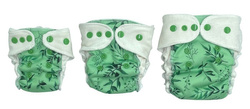 Fitted diaper with PUL & EVO up to 6kg "I feel green"