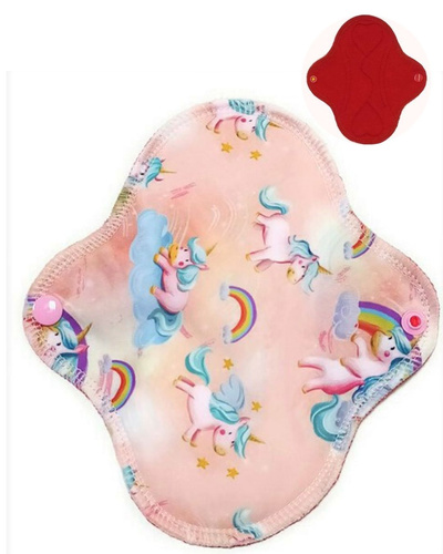 Absorbant menstrual mic din material textil pentru femei - Unicorni