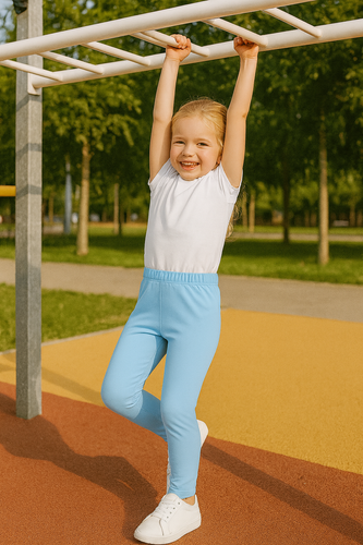 Long Leggings for Kids - Sky Blue