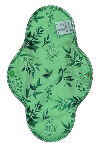 LARGE L Cloth Menstrual Pad - I FEEL GREEN