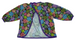 Long sleeved bib, waterproof, with built-in pocket bag In the SUCCULENTS