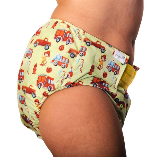 Reusable diaper for adults with insert - Fireman