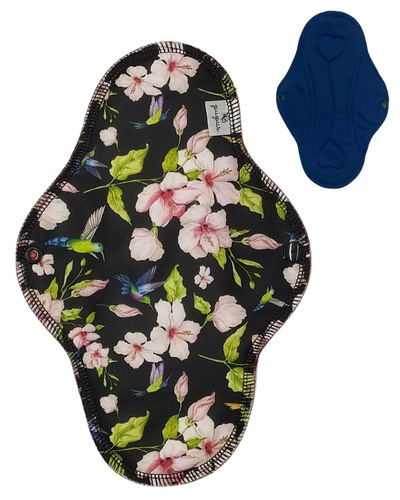 LARGE L Cloth Menstrual Pad - Hummingbirds