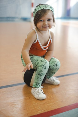 Long Leggings for Kids - Green Mint