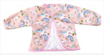 Long sleeved bib, waterproof, with built-in pocket bag Unicorns