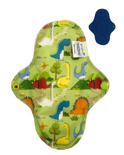 ŚREDNIA M Podpaska wielorazowa bambus-coolmax -  DINOZAURY