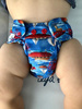 Diaper cover, one-row snaps Mini OS 4-11kg BOATS