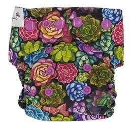 Diaper cover, one-row snaps Mini OS 4-11kg SUCCULENTS