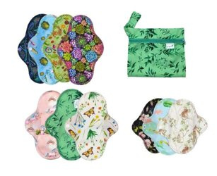 Set of Cloth Menstrual Pads, 10 pcs