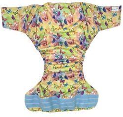 Reusable diaper for adults with insert - BUTTERFLIES