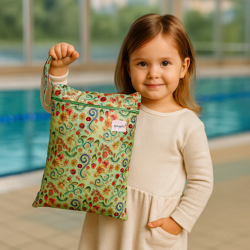 Diaper bag "Flowers", 42x30cm
