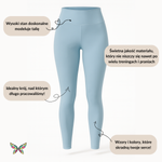 Long Leggings with High Waist - Sage Mint