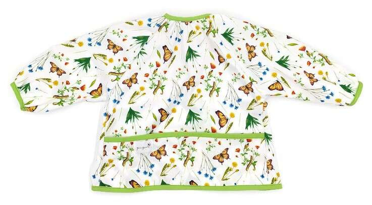 Śliniak fartuszek z rękawami W trawie – zdjęcie produktu