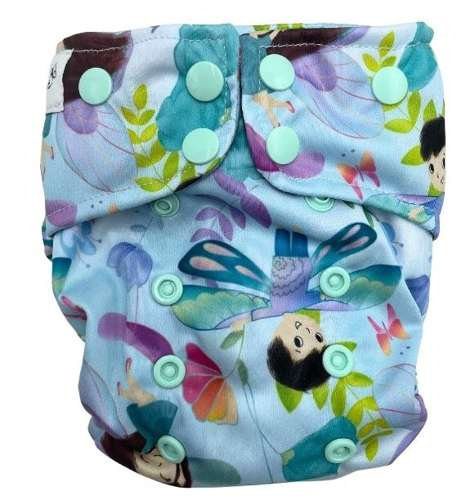 Pocket diaper, double-row snaps, OS coolmax, ELVES