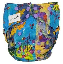 Pocket diaper, double-row snaps, OS, Magic forest