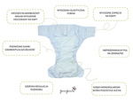 Reusable diaper for adults with insert - BLACK