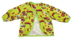 Long sleeved bib, waterproof, with built-in pocket bag In the Fireman