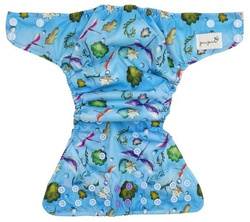 Pocket diaper, double-row snaps, OS, with Coolmax, DRAGONFLY