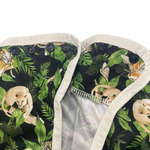 Long sleeved bib, waterproof, with built-in pocket bag In the WILD CATS
