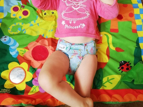 Taschenwindeln, Doppelreihe Druckknöpfe, One Size, SEEPFERDCHEN