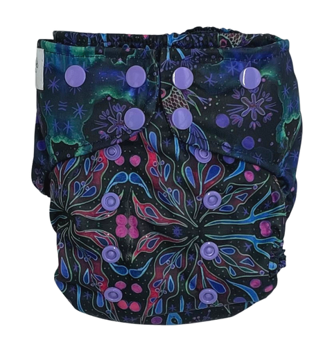 Taschenwindeln, Doppelreihe Druckknöpfe, One Size, NEON SPLASH