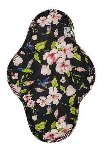LARGE L Cloth Menstrual Pad -  Hummingbirds
