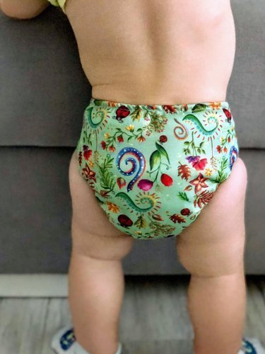 Überhose, einreihige Druckknöpfe Mini OS 4-11kg BLUMEN
