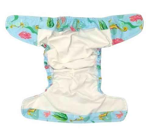 Pocket diaper, one-row snaps, MINI OS 4-11kg SEAHORSE