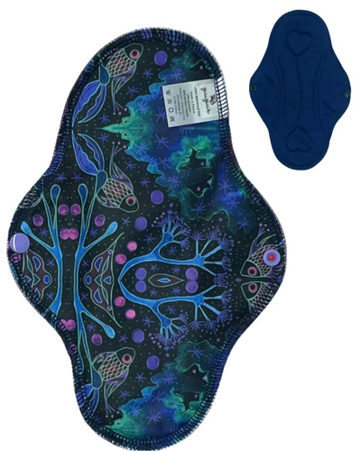 LARGE L Cloth Menstrual Pad - NEON SPLASH