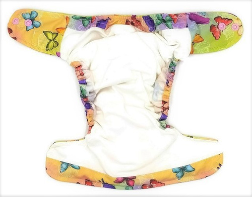 Taschenwindeln, einreihige Druckknöpfe, MINI OS 4-11kg SCHMETTERLINGE