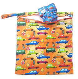 LARGE Waterproof Diaper Bag CARS 50x55cm