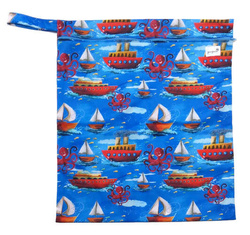 LARGE Waterproof Diaper Bag BOATS 50x55cm