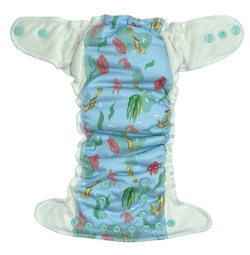 Fitted diaper with PUL & EVO 8-14kg "Seahorse"