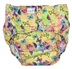 Reusable diaper for adults with insert - BUTTERFLIES