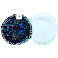 Reusable Breast Pads, bamboo + coolmax, 2pcs, Neon Splash