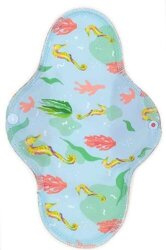 LARGE L Cloth Menstrual Pad - Seahorse