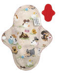 MEDIUM M Cloth Menstrual Pad - PUPPIES