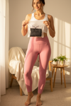 Leggings 3/4 with High Waist - Rose Bloom