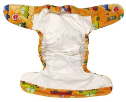 Pocket diaper, one-row snaps, MINI OS 4-11kg CARS