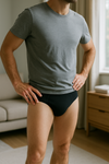 Men's absorbent underwear BLACK