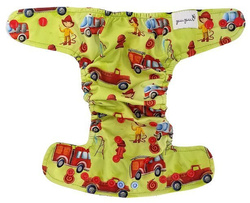 Diaper cover, one-row snaps Mini OS 4-11kg FIREMAN