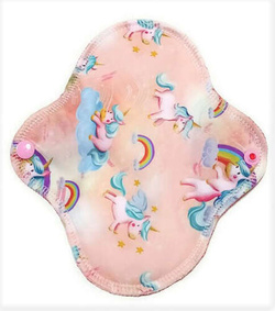 SMALL S Cloth Menstrual Pad - Unicorns