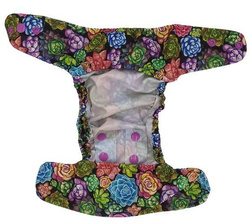 Diaper cover, one-row snaps Mini OS 4-11kg SUCCULENTS