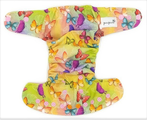 Taschenwindeln, einreihige Druckknöpfe, MINI OS 4-11kg SCHMETTERLINGE