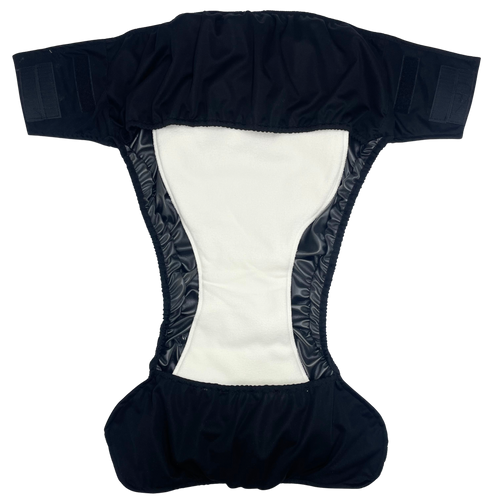 Reusable diaper for adults with insert - BLACK