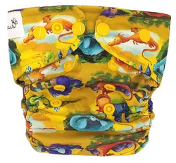 Diaper cover, one-row snaps Mini OS 4-11kg DRAGONS