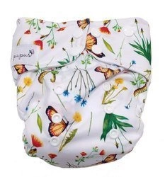 Pocket diaper, double-row snaps, OS In the grass