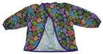 Long sleeved bib, waterproof, with built-in pocket bag In the SUCCULENTS