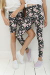 Kurze Leggings für Kinder – Kolibris & Blumen