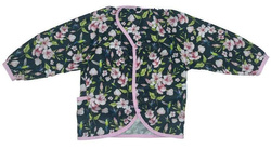 Long sleeved bib, waterproof, with built-in pocket bag In the HUMMINGBIRDS